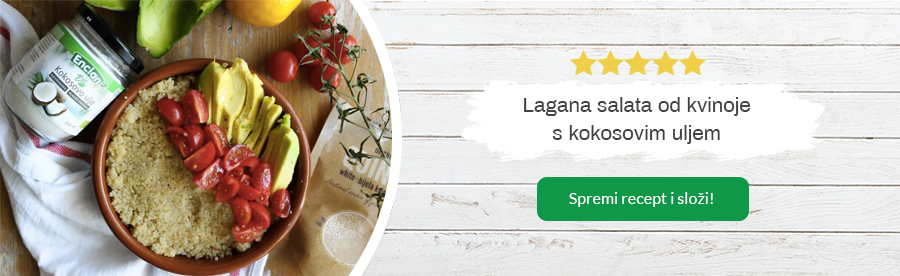 Zdravi recept solata quinoe s kokosovim oljem