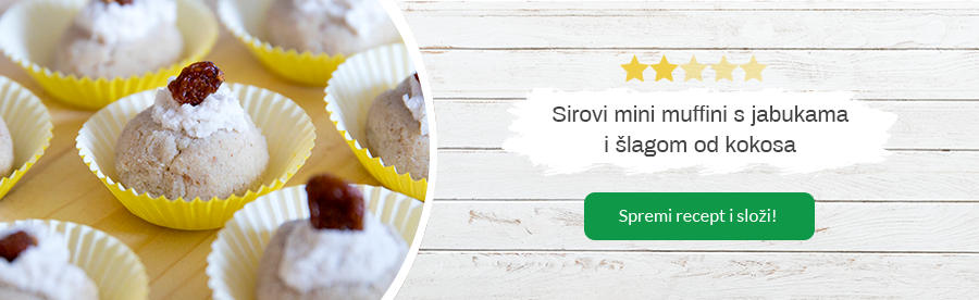 Encianov zdravi recept: Muffini z jabolka in kokosovim šlagom