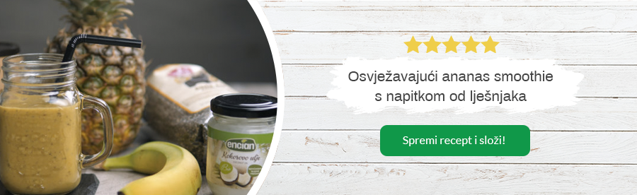 Zdravi recept smoothie z ananasom in kokosovim oljem