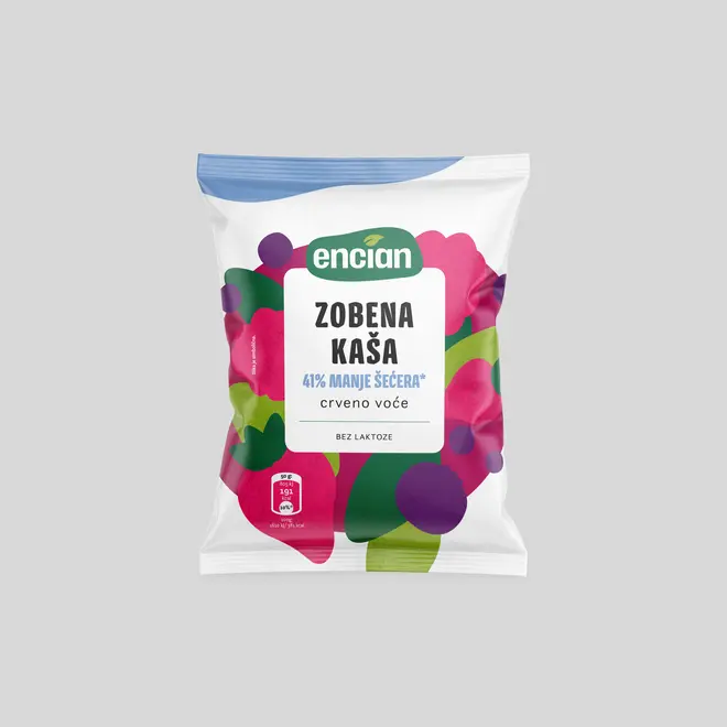 Ovsena kaša z manj sladkorja rdeče sadje, 50g-0