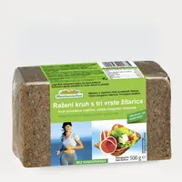 Rženi trajni kruh 3 vrste žit, 500g